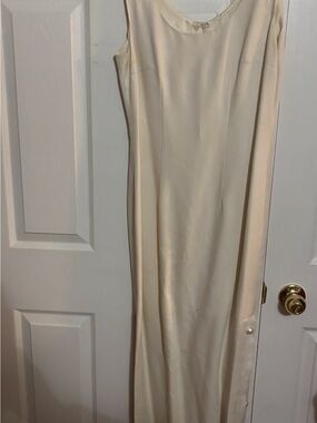Sporto Ivory Satin Maxi Slip Dress